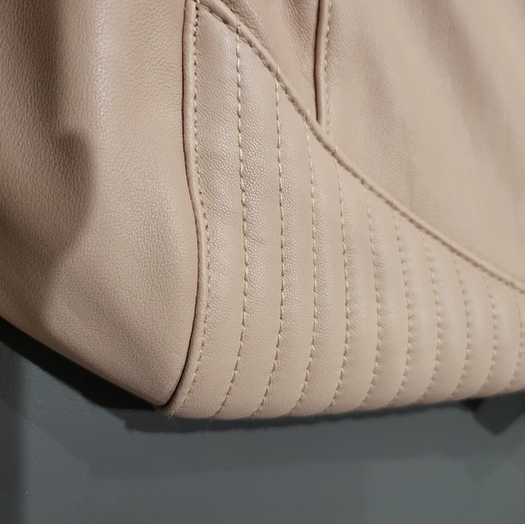 Cole Haan Moto Jacket in Blush Pink - snap neck button - Picture 7 of 10